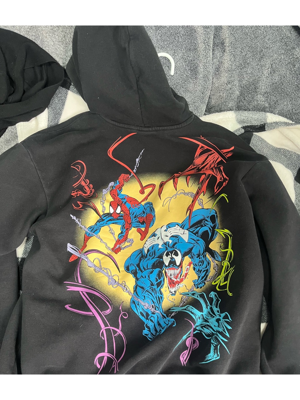 Marvel Black Hoodie with Red Logo Accent